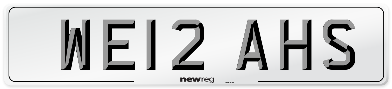 WE12 AHS Number Plate from New Reg